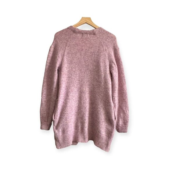 Acne Studios Mohair Wool Blend Open Front Cardigan, Size S, Dusty pink, purple - Picture 2 of 11